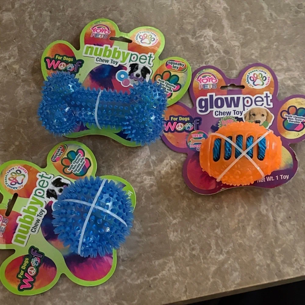 Yours Pets Blue and Orange Dog Chew Toys